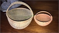 Two signed reproduction baskets,Becky Glesner 1987