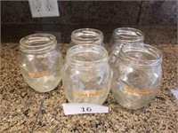 (5) 10oz Fruit Jars