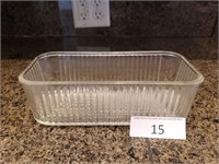Clear Federal Glass Refrigerator Dish