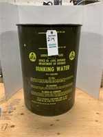 Vintage Survival Water Barrel
