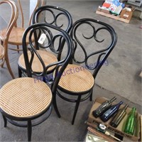 3 chairs - black w/mesh seat