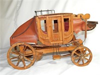 Vintage Artisan Made Wooden Western Stage Coach