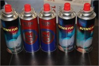 Lot of 4 butane cans