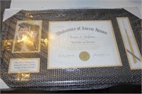 Diploma frame