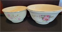 6 1/2" AND 8" CROCK MIXING BOWLS - SMALLER ONE