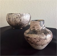 Dine Horsehair Vase & Bowl