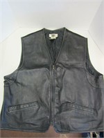 Large Leather and Wool Vest