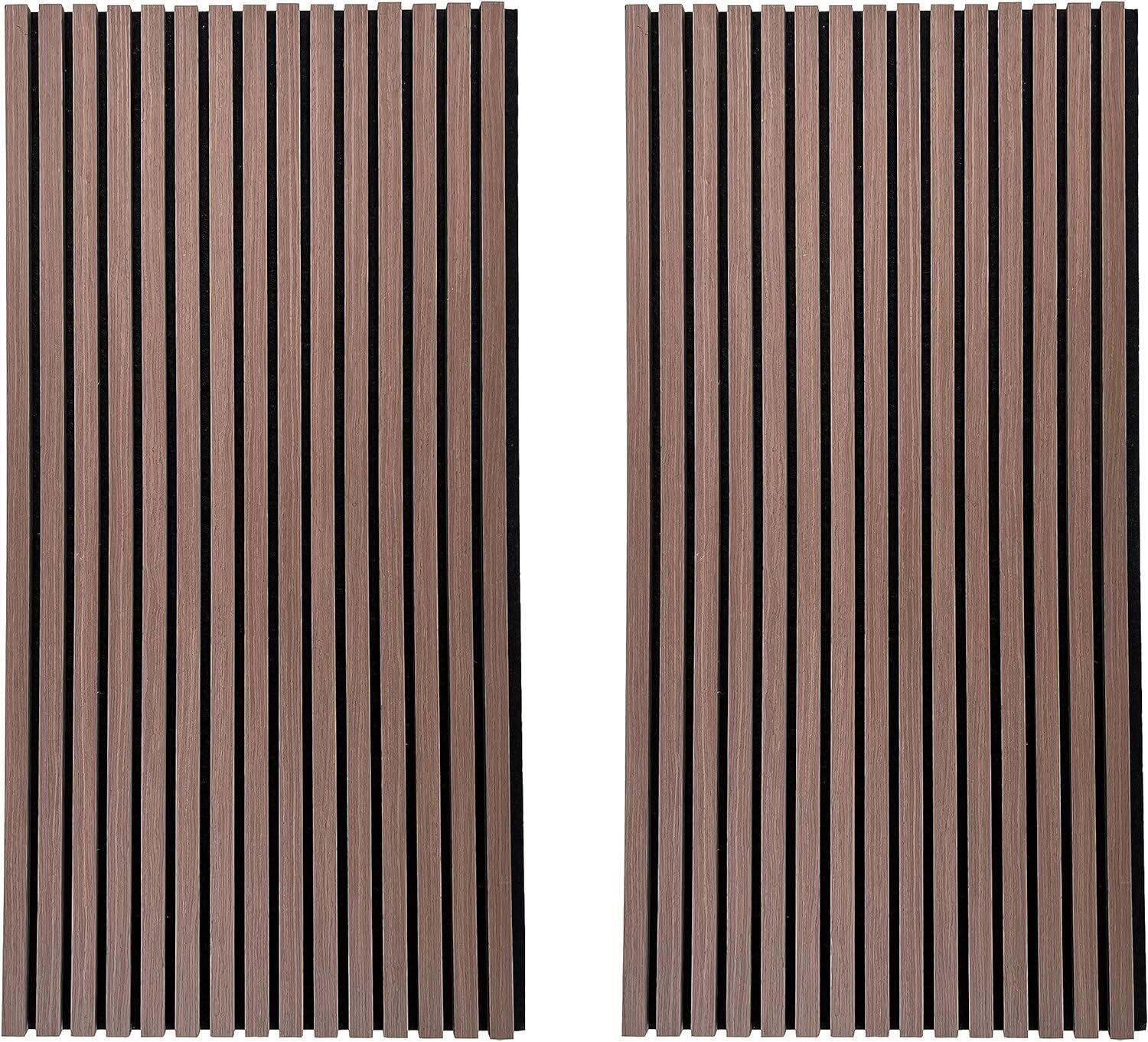 Wood Slat Panels  4 Pcs  Black Walnut  47x24