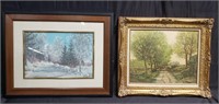 Pair of framed prints