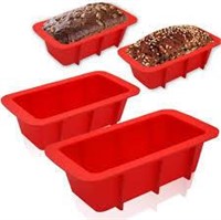 Walfos 4pk Red Silicone Mini Bunt Pans A9