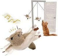 PetFuture Door Hanging Flapping Animals Cat Toy A9