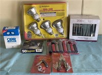 W - LIGHT BULBS, PLASTIC FLATWARE, MULTI-TOOL (C42