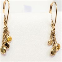 $3600 10K  Fancy Diamond (1.1ct) Earrings