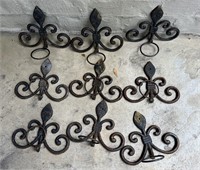 9 Wrought Iron Votive Holders - Wall Hangings