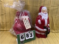 NOS...13" Illuminated Santa Blow Mold