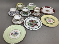 Assorted Teacups, Saucers and Dessert Plates