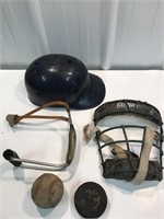 Slingshot, Back Catchers Mask, Helmet, balls