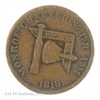 1818 Masonic Penny (Monroe, Michigan)