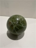 Fenghuaglite jasper crystal orb measures 4 inches