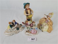 Ceramic Figure Lot: Josef, Occupied Japan
