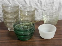 Pyrex and Glasbake custard bowls