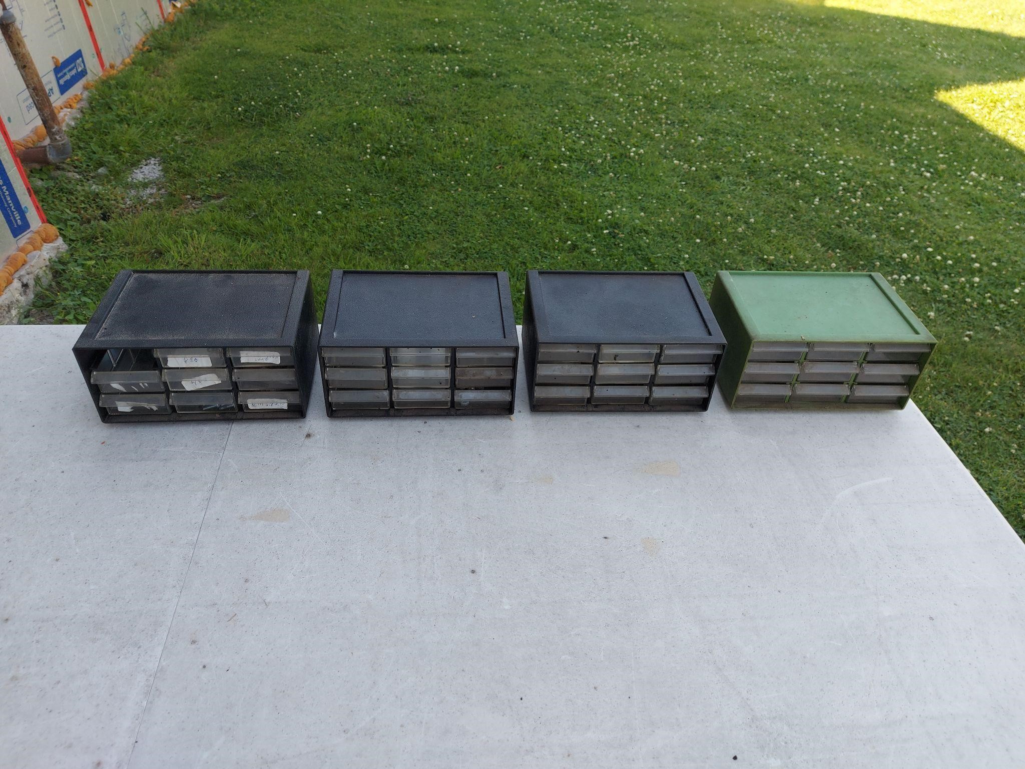 4 Containers with Pull Out Drawers Stackable