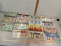 License plates, all with both plates minus