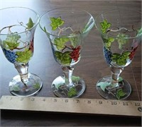 Stem warehouse hand painted wine glasses