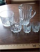 Preking pitcher ice bowl and glasses