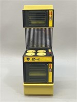 Marx's Sindy Toy Yellow Stove, Oven & Microwave