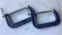 (2) Irwin 6” C Clamps