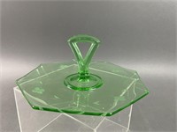 Uranium Depression Glass Petit Four Tray