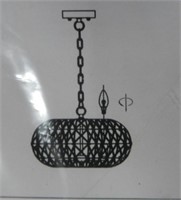 Amzasa 4 light woven rope cage hanging pendant