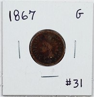 1867  Indian Head Cent   G