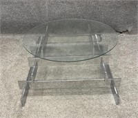 Chrome and Glass Coffee Table