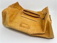 Yellow Cowhide Duffel Bag
