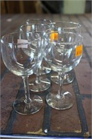 Collection of 5 Wine Glasses