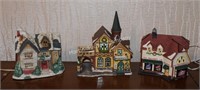 (S3) Lot of 3 Christmas Village Buildings