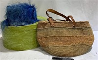 Vintage Feather Hat, Box & Tote