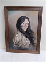 Framed Native American artwork