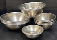 Assorted Size Aluminum Mixing Bowls (35 Total)