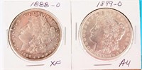 Coin 2 Morgan Silver Dollars 1888-O & 1899-O