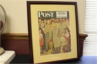 Framed Norman Rockwell Saturday Evening Post Cover