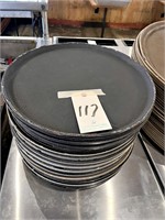 *LOT*(36)ROUND 16" RUBBERIZED WAITERS TRAYS