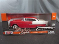 Motor Max Diecast 1955 Red Chevy Bel Air 1:24