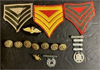 Vintage Marine Patches, Buttons, and Medals