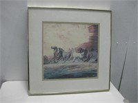 24"x 24" Signed Framed Horse Print 5/300 See Info