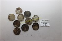 Liberty V Nickles - Early 1900's - (10) Total