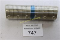 Roll of (40) Jefferson Nickles - 1993P