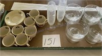 Lot, miscellaneous glassware, and porcelain